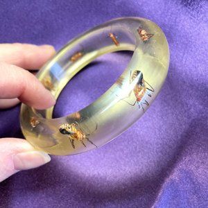 Vintage Lucite, roach bracelet